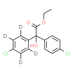 ChemSpider 2D Image | Ethyl (4-chlorophenyl)[4-chloro(~2~H_4_)phenyl]hydroxyacetate | C16H10D4Cl2O3