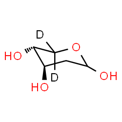 ChemSpider 2D Image | 2-Deoxy-D-(5,5-~2~H_2_)-threo-pentopyranose | C5H8D2O4