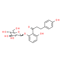 ChemSpider 2D Image | 3-Hydroxy-2-[3-(4-hydroxyphenyl)propanoyl]phenyl beta-D-threo-hexopyranoside | C21H24O9
