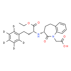 ChemSpider 2D Image | [(3R)-3-{[(2R)-1-Ethoxy-1-oxo-4-(~2~H_5_)phenyl-2-butanyl]amino}-2-oxo-2,3,4,5-tetrahydro-1H-1-benzazepin-1-yl]acetic acid | C24H23D5N2O5