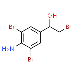 ChemSpider 2D Image | 1-(4-Amino-3,5-dibromophenyl)-2-bromoethanol | C8H8Br3NO