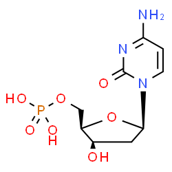 ChemSpider 2D Image | 4-Amino-1-(2-deoxy-5-O-phosphono-beta-D-threo-pentofuranosyl)-2(1H)-pyrimidinone | C9H14N3O7P