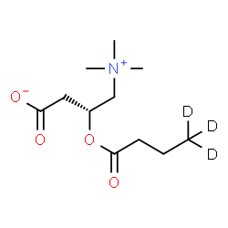 ChemSpider 2D Image | (3R)-3-[(4,4,4-~2~H_3_)Butanoyloxy]-4-(trimethylammonio)butanoate | C11H18D3NO4