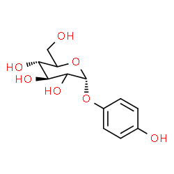 ChemSpider 2D Image | 4-Hydroxyphenyl alpha-D-threo-hexopyranoside | C12H16O7