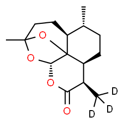 ChemSpider 2D Image | (4S,5R,8S,9R,12S)-1,5-Dimethyl-9-(~2~H_3_)methyl-11,14,15-trioxatetracyclo[10.2.1.0~4,13~.0~8,13~]pentadecan-10-one | C15H19D3O4