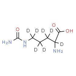 ChemSpider 2D Image | N~5~-Carbamoyl(2,3,3,4,4,5,5-~2~H_7_)ornithine | C6H6D7N3O3