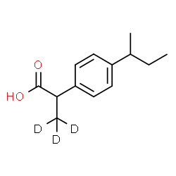 ChemSpider 2D Image | 2-(4-sec-Butylphenyl)(3,3,3-~2~H_3_)propanoic acid | C13H15D3O2