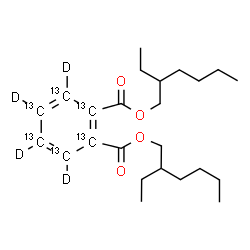 ChemSpider 2D Image | Bis(2-ethylhexyl) 1,2-(~13~C_6_,~2~H_4_)benzenedicarboxylate | C1813C6H34D4O4
