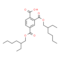 ChemSpider 2D Image | 2,4-Bis{[(2-ethylhexyl)oxy]carbonyl}benzoic acid | C25H38O6