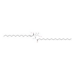 ChemSpider 2D Image | N-[(2S,3R,4E)-1,3-Dihydroxy(1,2-~13~C_2_,1,1-~2~H_2_)-4-octadecen-2-yl]octadecanamide | C3413C2H69D2NO3