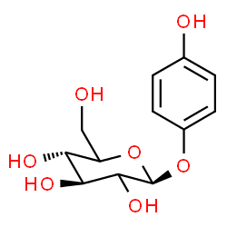 ChemSpider 2D Image | 4-Hydroxyphenyl beta-D-threo-hexopyranoside | C12H16O7