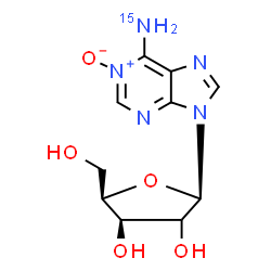 ChemSpider 2D Image | 9-[(2xi)-beta-D-threo-Pentofuranosyl]-9H-purin-6-(~15~N)amine 1-oxide | C10H13N415NO5