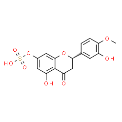 ChemSpider 2D Image | (2S)-5-Hydroxy-2-(3-hydroxy-4-methoxyphenyl)-4-oxo-3,4-dihydro-2H-chromen-7-yl hydrogen sulfate | C16H14O9S