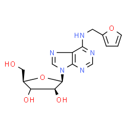 ChemSpider 2D Image | N-(2-Furylmethyl)-9-[(3xi)-beta-D-threo-pentofuranosyl]-9H-purin-6-amine | C15H17N5O5