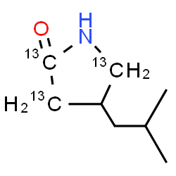 ChemSpider 2D Image | 4-Isobutyl-2-(2,3,5-~13~C_3_)pyrrolidinone | C513C3H15NO