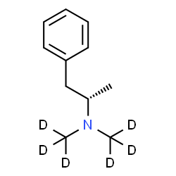 ChemSpider 2D Image | (2S)-N,N-Bis[(~2~H_3_)methyl]-1-phenyl-2-propanamine | C11H11D6N