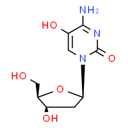 ChemSpider 2D Image | 4-Amino-1-(2-deoxy-beta-D-threo-pentofuranosyl)-5-hydroxy-2(1H)-pyrimidinone | C9H13N3O5