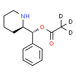 ChemSpider 2D Image | (R)-Phenyl[(2R)-2-piperidinyl]methyl (~2~H_3_)acetate | C14H16D3NO2