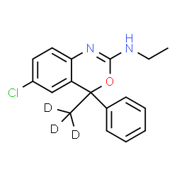 ChemSpider 2D Image | 6-Chloro-N-ethyl-4-(~2~H_3_)methyl-4-phenyl-4H-3,1-benzoxazin-2-amine | C17H14D3ClN2O