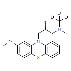 ChemSpider 2D Image | (2R)-3-(2-Methoxy-10H-phenothiazin-10-yl)-N,2-dimethyl-N-(~2~H_3_)methyl-1-propanamine | C19H21D3N2OS
