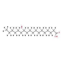 ChemSpider 2D Image | 12-Hydroxy(~2~H_34_)octadecanoic acid | C18H2D34O3