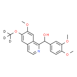 ChemSpider 2D Image | (3,4-Dimethoxyphenyl){7-methoxy-6-[(~2~H_3_)methyloxy]-1-isoquinolinyl}methanol | C20H18D3NO5