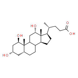 ChemSpider 2D Image | (1beta,3alpha,5beta,8xi,9xi,12alpha)-1,3,12-Trihydroxycholan-24-oic acid | C24H40O5