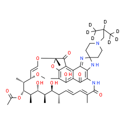 ChemSpider 2D Image | RIFABUTIN-D7 | C46H55D7N4O11