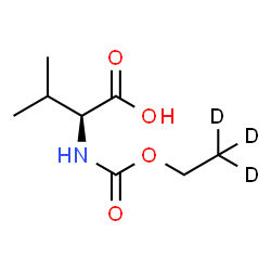ChemSpider 2D Image | N-{[(2,2,2-~2~H_3_)Ethyloxy]carbonyl}-L-valine | C8H12D3NO4