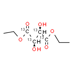 ChemSpider 2D Image | Diethyl (2R,3R)-2,3-dihydroxy(~13~C_4_)butanedioate | C413C4H14O6