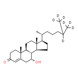 ChemSpider 2D Image | (7alpha)-7-Hydroxy(25,26,26,26,27,27,27-~2~H_7_)cholest-4-en-3-one | C27H37D7O2