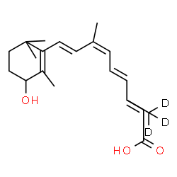 ChemSpider 2D Image | (9cis)-4-Hydroxy(20,20,20-~2~H_3_)retinoic acid | C20H25D3O3