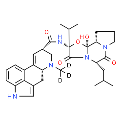 ChemSpider 2D Image | (5'alpha,8alpha)-12'-Hydroxy-5'-isobutyl-2'-isopropyl-3',6',18-trioxo(17,17,17-~2~H_3_)ergotaman | C32H38D3N5O5