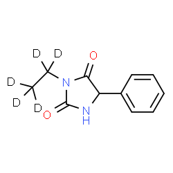 ChemSpider 2D Image | 3-(~2~H_5_)Ethyl-5-phenyl-2,4-imidazolidinedione | C11H7D5N2O2