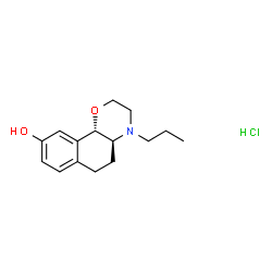 ChemSpider 2D Image | (4aS,10bS)-4-Propyl-3,4,4a,5,6,10b-hexahydro-2H-naphtho[1,2-b][1,4]oxazin-9-ol hydrochloride (1:1) | C15H22ClNO2