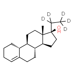 ChemSpider 2D Image | (17alpha)-(20,20,21,21,21-~2~H_5_)-19-Norpregn-4-en-17-ol | C20H27D5O