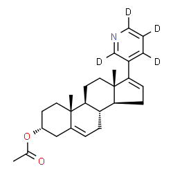 ChemSpider 2D Image | (3alpha)-17-[(~2~H_4_)-3-Pyridinyl]androsta-5,16-dien-3-yl acetate | C26H29D4NO2