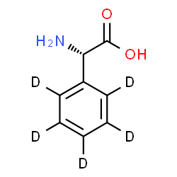 ChemSpider 2D Image | (2S)-Amino[(~2~H_5_)phenyl]acetic acid | C8H4D5NO2