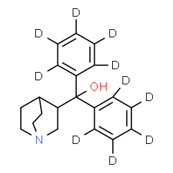 ChemSpider 2D Image | 1-Azabicyclo[2.2.2]oct-3-yl{bis[(~2~H_5_)phenyl]}methanol | C20H13D10NO