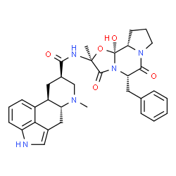 ChemSpider 2D Image | (2'beta,5'alpha,10alpha)-5'-Benzyl-12'-hydroxy-2'-methyl-3',6',18-trioxo-9,10-dihydroergotaman | C33H37N5O5