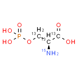 ChemSpider 2D Image | O-Phosphono-L-(~13~C_3_,~15~N)serine | 13C3H815NO6P