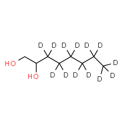ChemSpider 2D Image | 1,2-(3,3,4,4,5,5,6,6,7,7,8,8,8-~2~H_13_)Octanediol | C8H5D13O2