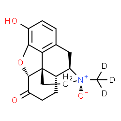 ChemSpider 2D Image | (1S,4R,5R,13R,17R)-10-Hydroxy-4-(~2~H_3_)methyl-12-oxa-4-azapentacyclo[9.6.1.0~1,13~.0~5,17~.0~7,18~]octadeca-7(18),8,10-trien-14-one 4-oxide | C17H16D3NO4