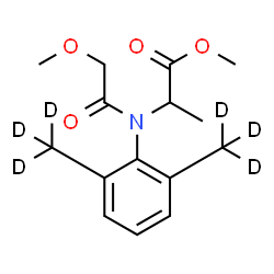 ChemSpider 2D Image | Methyl N-{2,6-bis[(~2~H_3_)methyl]phenyl}-N-(methoxyacetyl)alaninate | C15H15D6NO4