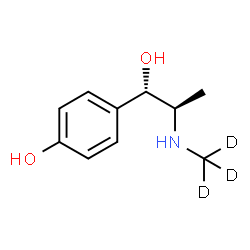 ChemSpider 2D Image | 4-{(1S,2R)-1-Hydroxy-2-[(~2~H_3_)methylamino]propyl}phenol | C10H12D3NO2