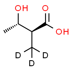 ChemSpider 2D Image | (2S,3S)-3-Hydroxy-2-(~2~H_3_)methylbutanoic acid | C5H7D3O3