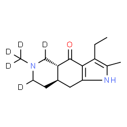 ChemSpider 2D Image | (4aR,5S,8aR)-3-Ethyl-2-methyl-6-(~2~H_3_)methyl(5,7-~2~H_2_)-1,4a,5,6,7,8,8a,9-octahydro-4H-pyrrolo[2,3-g]isoquinolin-4-one | C15H17D5N2O