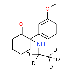 ChemSpider 2D Image | 2-[(~2~H_5_)Ethylamino]-2-(3-methoxyphenyl)cyclohexanone | C15H16D5NO2