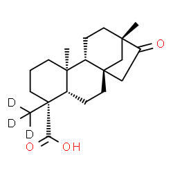 ChemSpider 2D Image | 16-Oxo(19,19,19-~2~H_3_)beyeran-18-oic acid | C20H27D3O3