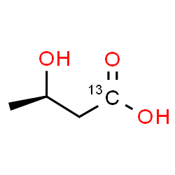 ChemSpider 2D Image | (3R)-3-Hydroxy(1-~13~C)butanoic acid | C313CH8O3